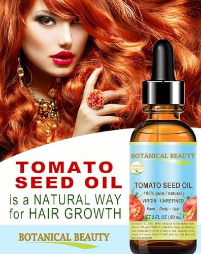 Botanical Beauty TOMATO SEED OIL 100% Pure Natural Virgin Unrefined Cold-pressed Carrier Oil for Face, Skin, Body, Hair, Lip, Nails. Rich in Vitamin E, Lycopene (0.33 Fl Oz)