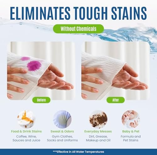 Eco-Friendly Travel Size Laundry Detergent Sheets - 10 Loads Ultra Concentrated, Stain-Fighting Enzymes & Plant Powered, Compact Washer Sheets, Pocket Friendly, Hot/Cold Cycles, Tough on Stains & Odor