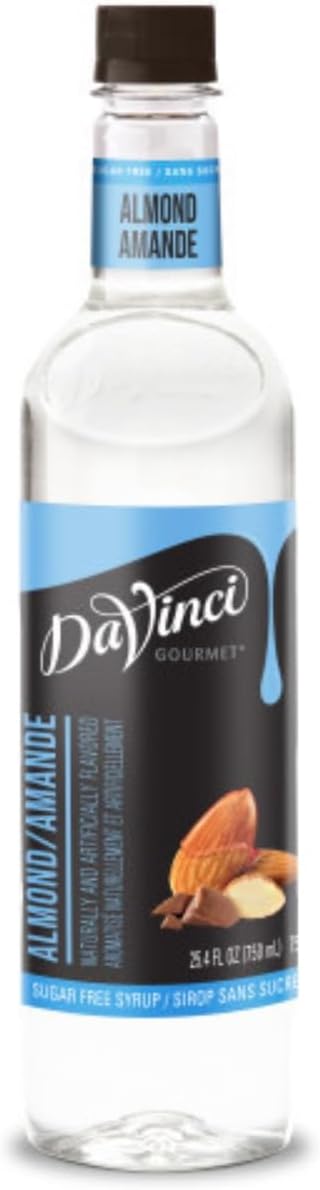 Davinci Sugar-Free Almond Syrup - 750Ml Plastic Bottle, Pack of 1