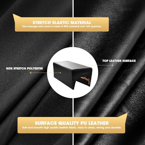 Onism Lash Bed Cover - Wipeable PU Leather Massage Table Cover, Waterproof, Soft Comfortable Spa Bed Cover, Suitable for Fits Grafting Eyelash Beds Massage Tables, Perfect for Salons Spa Home Use