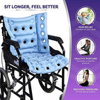 Inflatable Seat Cushion Anti-Decubitus Wheelchair Cushion, Breathable Backrest Air Cushion Bed Sore Cushions for Pressure Sores Pain Relief - Portable Travel Seat Pads for Airplane/Car/Office