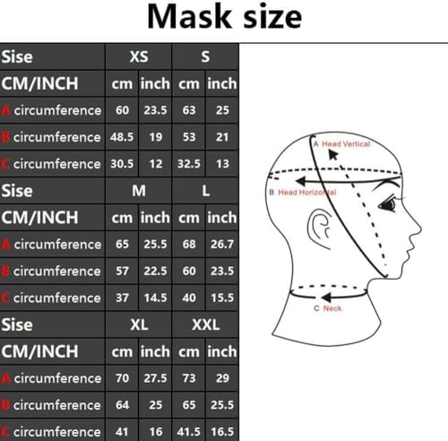 DORFEI Latex Hood Unisex Latex Party Mask Open for The Nose and Chin Latex Rubber Mask Costume