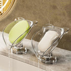 Amosfun 2pcs Soap Holder Self Draining Bar Soap Dishes Bathroom Shower Sponges Stand Trays Easy to Clean Suitable for Bathroom Kitchen Sink 4.4 x 3.9 x 4.6 Inch