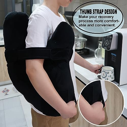 Shoulder Surgery Pillow, Super Soft Rotator Cuff Pillow for Sleeping, Relief from Shoulder Pain or Frozen Shoulder, for Post-Op Comfort, Arm & Shoulder Support & Healing(Midnight Black)