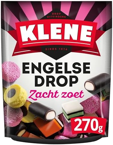 Klene Engelse Drop I English All Sorts Soft and Sweet Licorice Mix I 270g 9.5 ounce