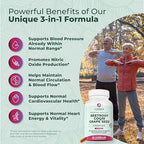 PurePremium Beet Root Capsules - 3-in-1 Blood Pressure Supplements with Beets, CoQ10 & Grapeseed - Beetroot Capsules Nitric Oxide Supplement for Normal Heart Health & Circulation Health - 60ct