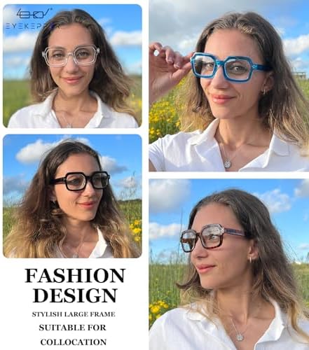 Eyekepper 4-pack Bifocal Reading Glasses for Women Large Frame Bi-focal Readers
