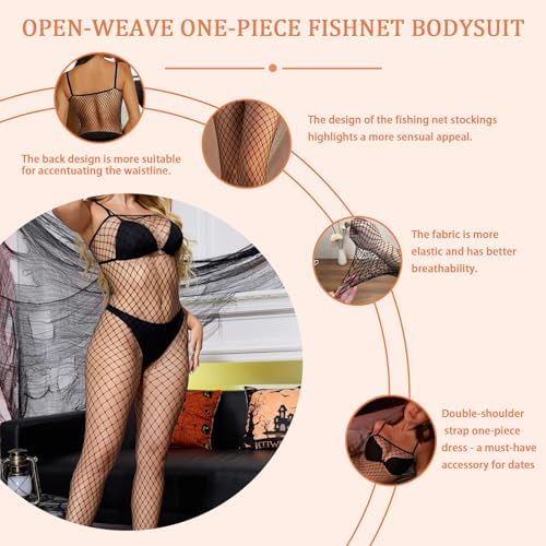 Women Lingerie Fishnet Bodysuit Sparkle Rhinestone Sexy Mesh Teddy Lingerie One Size