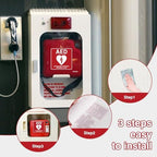 3PCS AED Sign Stickers, Waterproof Durable Automated External Defibrillator Inside Label, Emergency AED Accessories for AED Wall Cabinet, Home & Box 5.1''x5.1''
