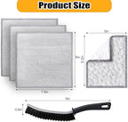 XANGNIER Cast Iron Scrubber Cleaning Kit,5 Pcs Cast Iron Skillet Cleaner Care Kit Tools Accessories for Griddle,Pan,Dutch Oven,Wok,Stainless Steel Pot,Kitchen Cleaning Gadget