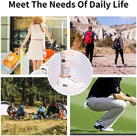 Medical Afo Foot Drop Brace Splint Ankle Foot Orthosis AFO Walking with Shoes or Sleeping for Men Women Stroke Hemiplegia Foot Drop Postural Correction Brace （Large-Right）