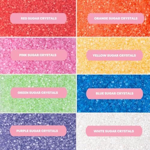 Sweets Indeed Sprinkles, 4 Pack, Edible Sprinkle Mix, Perfect for Cake Decorations, Baking, Ice Cream, Cookies, Cupcake Topper (Rainbow Sugars)