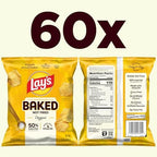 Baked Lay's Potato Chips, Original, 0.875 oz Bags, (60 Pack), 50% Less Fat, Gluten Free, No Artificial Flavors, No Colors from Sources