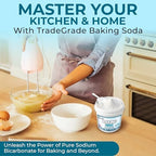 TradeGrade Pure Baking Soda Powder (1 Gallon) Food-Grade Sodium Bicarbonate Powder for Cooking, Cleaning & Deodorizing
