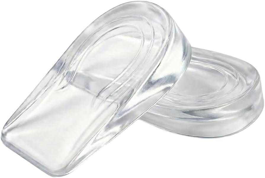 Joyray Gel Heel Cups, Cushion Pad Inserts, or Heel Lift Insoles - 2 Pairs - 1 cm Height