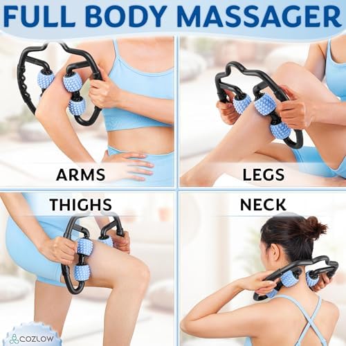 COZLOW Dual Sided Muscle Roller - Cellulite Massager for Arms and Legs - Flexible Massage Tool - Effective Sculpting Massage for Thighs, Butt