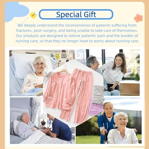 Bedridden Patient Clothing,Tear Away Suit, Fully Open Adaptive Chemo Clothing,Four Seasons