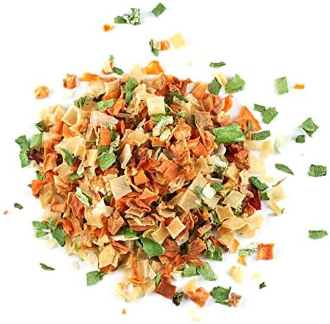 1 POUND-Vegetable Soup Blend Dried Dehydrated Vegetable Flakes-To Make Ramen Noodle Soup-Dehydrated Onion, Carrot, Potato, Sweet Potatoes, Red And Green Bell Peppers And Parsley Flakes