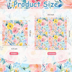 40PCS Floral Paper Napkins, 6.5" x 6.5" Disposable Luncheon Napkins with Watercolor Pink Roses & Yellow Flowers Design for Wedding Receptions, Bridal, Baby Showers, Birthday Parties, Outdoor Picnics
