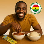 Banku Mix Ghana | Pounded Maize & Cassava Powder(2.2LB)| African Food Grocery similar to Fufu Flour, Plantain Flour, Kenkey Pounded Yam, Ugali