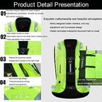 Motorcycle Airbag Vest Inflatable Impact Relief Vest Nylon 600D Fabric, Wear-resistant And Tear-resistant Suitable For Riding, Horse Riding And Outdoor Sports (60CC Cylinder Capacity, Without CO2 Cyli