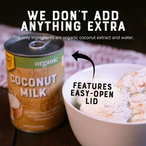 Nature's Greatest Foods Organic Coconut Milk - 13.5 oz, No Guar Gum, No Preservatives Gluten-Free, Vegan and Kosher - 17-19% Coconut Milk Fat, Unsweetened (12-Pack)