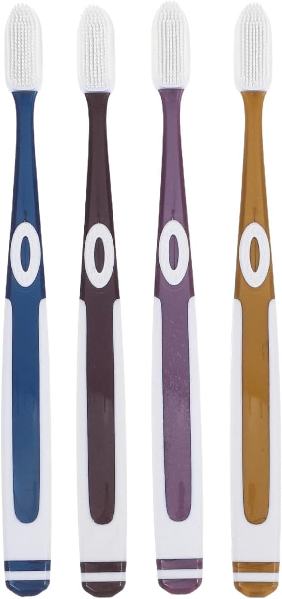 4Pcs Silicone Toothbrushes Soft Bristles Toothbrush Soft Nano Toothbrush Sensitive Gums Manual Toothbrush Protection Gum Care Toothbrush for Adults Teenagers
