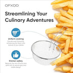 Deep Wire Basket for Cooking - Pack of 2 - Commercial Stainless Steel Fry Baskets With Handle - Deep Fryer Strainer - 7 Inches