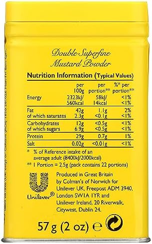Original Colmans English Dry Mustard Powder Imported From The UK England
