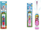 Spinbrush Super Mario Kid’s Electric Battery Toothbrush, Soft, 1 ct, Character May Vary & Princess Peach Kids Electric Battery Toothbrush, Soft, 1 ct