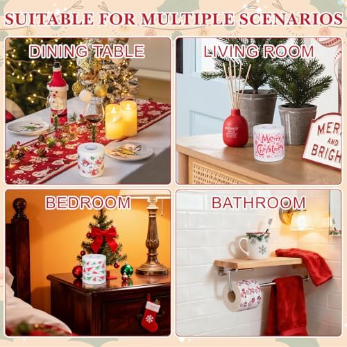5 Rolls Christmas Santa Claus Toilet Paper Tissue Napkin for Christmas Party Decorations