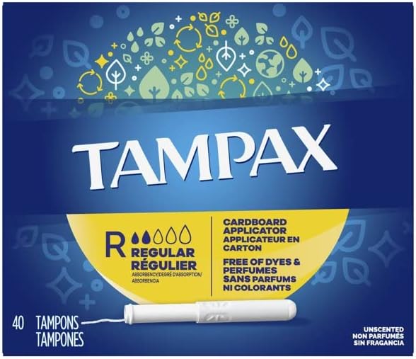 Tampax Cardboard Regular, 40 Tampons (Pack of 4)