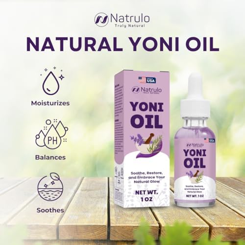 Yoni Oil – Natural Feminine Oil for Women, Odor Control, Dark Spots, Ingrown Hairs & Skin Brightening – pH Balanced, Moisturizing, Herbal Serum with Essential Oils – Intimate Vaginal Care, Made in USA