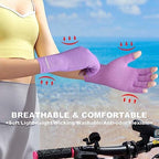 2 Pairs Arthritis Gloves for Women for Pain, Compression Gloves for Carpal Tunnel Relief, Rheumatoid Osteoarthritis, Fingerless Gloves for Women and Men, Typing (Pink, Medium)