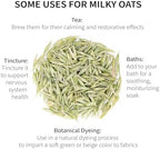 Milky Oats, Organically Grown in Wisconsin | 5.6 oz | 79 Servings | Sacred Blossom Farm | Herbal Tea & Medicinal Herbs | Loose Leaf | Regenerative Farming | Single Source | Avena Sativa
