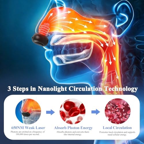 Red Light Nose Care Device, LED Nose Wellness Tool for Daily Nasal Comfort, USB Rechargeable Portable Design with 3 Light Modes & Auto Shut-Off, Lightweight, Black, 1PC