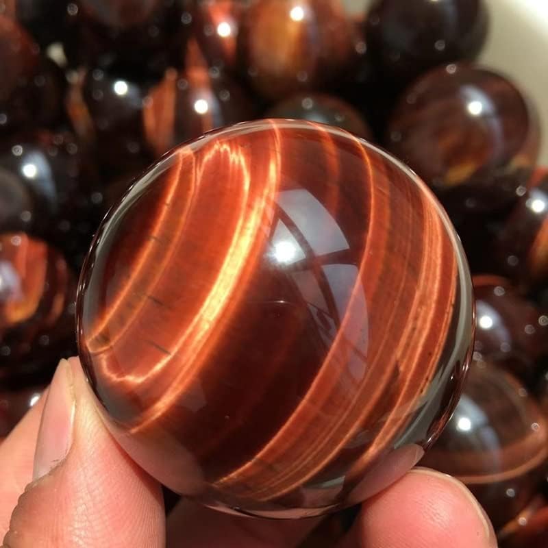 Natural Meditation Crystal 35-40mm Natural red Quartz Tiger Eye Crystal Ball, for Home Decoration Crystal Stone