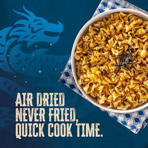 Blue Dragon Garlic & Black Pepper Saucy Noodles - 4.25oz (Pack of 3) - Knife Cut Air Dried Noodles w/Garlic & Black Pepper Sauce & Spring Onion Garnish - Quick & Easy Meal with Bold Asian Flavors