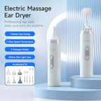 Renergy Ear Dryer, Rechargeable Ear Water Drying Aid with Red Light Therapy, Electric Ear Water Remover with 3 Airflow Modes & Massage for Dry Ears, Swimmers, Showers, Water Sports, Hearing Aid Use