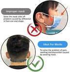 4 PCS Extended Silicone Bands Anti-Tightening Strap for Masks to Prevent Ear Pain,Adjustable Comfort mask Grips Extension Buckle Holder Hook Ear Strap,Black