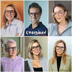 AMOMOMA 3 Pack Retro Oversized Aviator Reading Glasses for Women Men,Classic Large Reader Blue Light Computer Frame AM6111