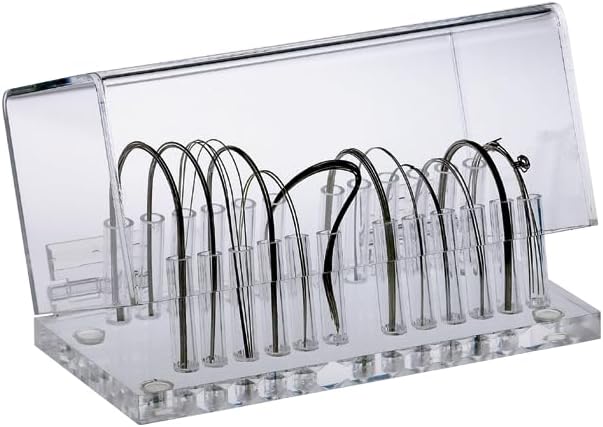 Professional Use Clear Acrylic Orthodontic Archwire Holder Organizer Box with Lid Dental Supply Arch Wire Organizer