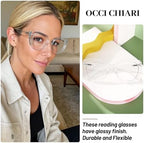 OCCI CHIARI Stylish 1.75 Reading Glasses for Women Retro Cateye Readers Clear Lighter Eyeglasses (1.0 1.25 1.5 1.75 2.0 2.25 2.5 2.75 3.0 3.5 4.0 5.0 6.0)