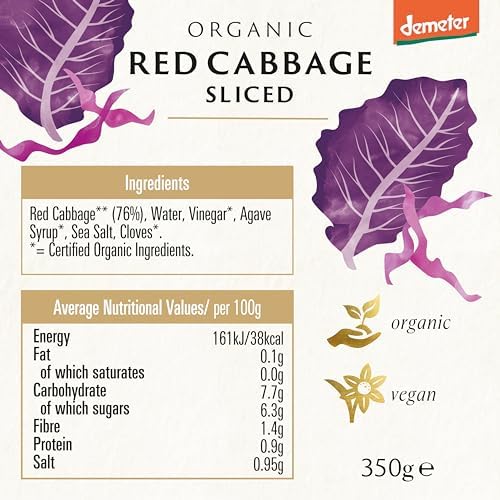 Biona Organic - Jarred Vegetables - Red Cabbage - 350g (Case of 6)