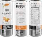 CELSIUS Sparkling Orange, Functional Essential Energy Drink 12 Fl Oz (Pack of 12)