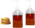2PCS 1600ml Maple Syrup and Honey Dispenser ,Syrup Pump Dispenser - Sauce Pump Dispenser - Honey Pump Dispenser Bottle Scale - Suitable for most liquid use at home
