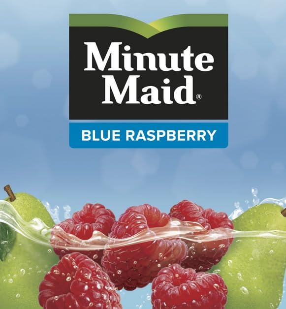 Minute Maid Blue Raspberry 20 oz Bottles, Pack of 24