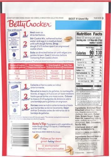 Betty Crocker Oatmeal Cookies, Cookie Baking Mix, 17.5 oz