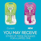 Gillette Venus Extra Smooth Green Disposable Women's Razors, 2 Count