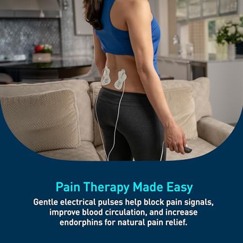 OMRON Max Power Relief TENS Unit Muscle Stimulator for Drug-Free Pain Relief - Portable Electric Massager for Muscles and Joints - Includes 2 Reusable TENS Unit Pads